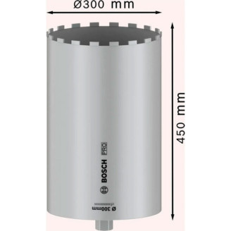 PRO Коронкове свердло для мокрого різання, 300x450 мм, 1 1/4 дюйма UNC