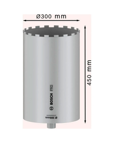 PRO Коронкове свердло для мокрого різання, 300x450 мм, 1 1/4 дюйма UNC  - фото 3