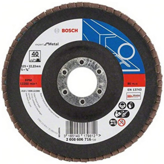 Пелюстковий шліфкруг X551 Expert for Metal 125 мм K40 кут.