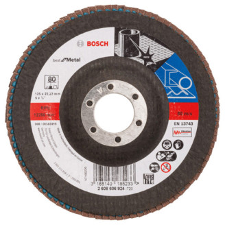 PRO Пелюстковий шліфкруг X571 Best for Metal and Inox 125 мм K80 кут.