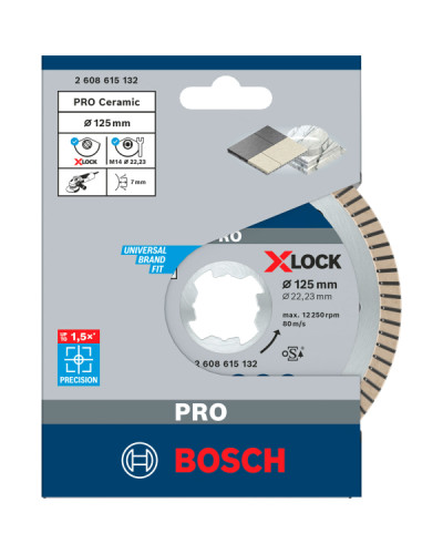 PRO X-LOCK Алмазный диск Best for Ceramic Extraclean Turbo 125 x 22,23 x 1,4 x 7 мм  - фото 2