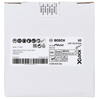 PRO X-LOCK Фібровий шліфкруг R574 Best for Metal 125мм G60