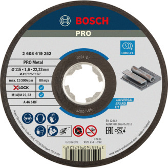 X-LOCK Отрезной диск PRO for INOX 115x1.6x22.23 прямой