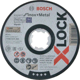 X-LOCK Отрезной диск PRO для металла и нержавеющей стали 115x1x22,23, прямой