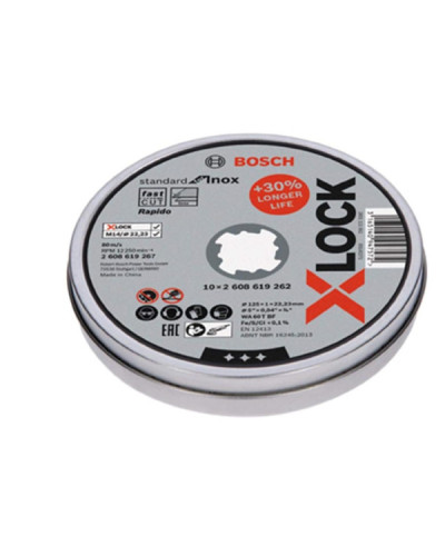 PRO X-LOCK Отрезной диск for Inox 125x1x22.23мм прямой 10шт  - фото 2