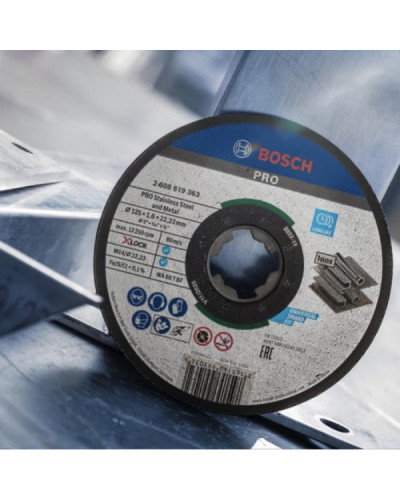 PRO X-LOCK Відрізний диск   for Inox 125x1.6x22.23мм прямий  - фото 3