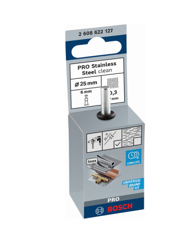 Щетка кистевидная (кистичная) Bosch 6мм 25x0.3мм витая INOX  - фото 2