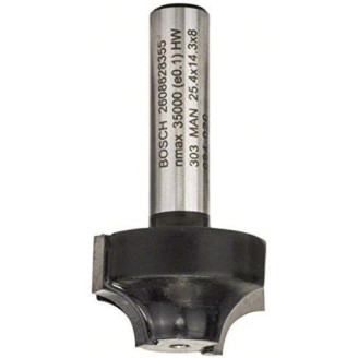 Фреза профиль E Std S8/R6,3/D25,4/L14
