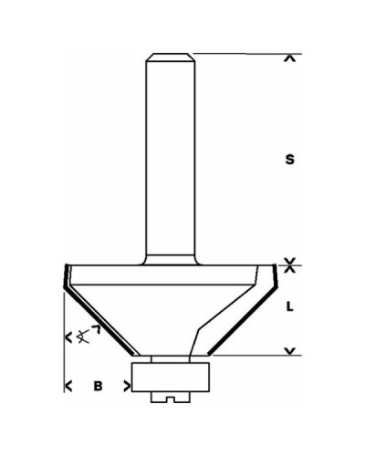 Фреза для зняття фаски Bosch Expert S8 / D44 / L18,5 / 45 °  - фото 3