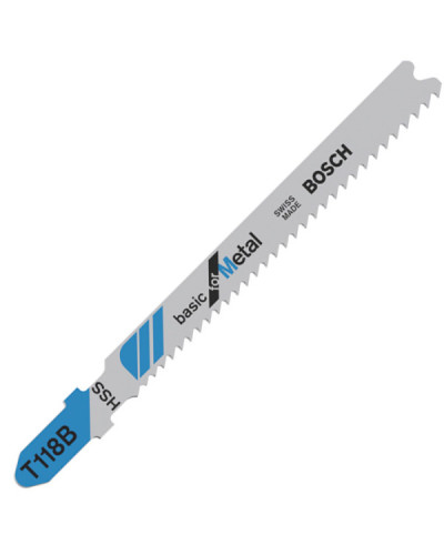 5 Лобзикових ПИЛОК T 118 В Basic for Metal, HSS Bosch