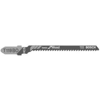 100 Лобзикових ПИЛОК T 119 ВO Basic for Wood, HCS