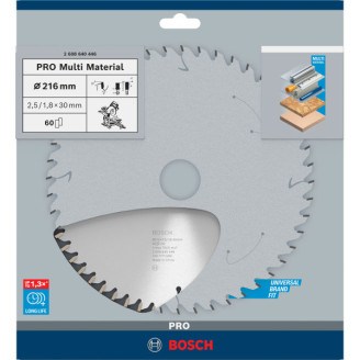 Пильний диск Bosch 216x25x30 мм 60 MULTI