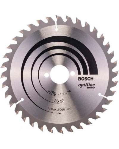 Пильний диск Bosch 190x26x30 мм 36 OPTILINE