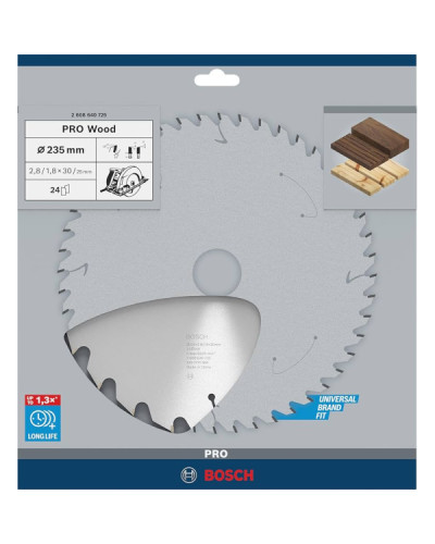 Пильний диск Bosch 235x28x30 мм 24 OPTILINE  - фото 2