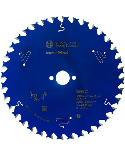 Пильний диск Bosch 180x20x2.6 / 1.6x36T Expert for Wood