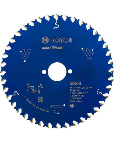 Пильний диск Bosch 184x30x2.6 / 1.6x40T Expert for Wood