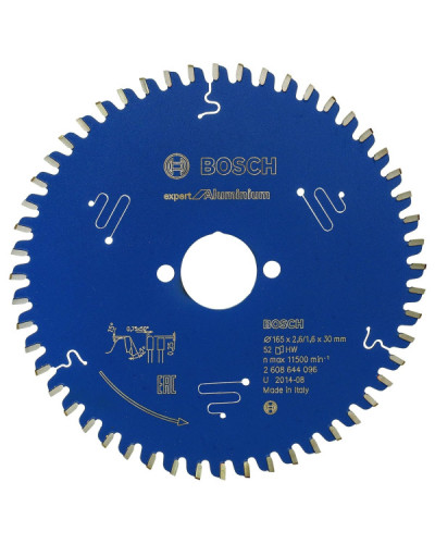 Пильний диск Bosch 165x30x2.6 / 1.6x52T Expert for Aluminium
