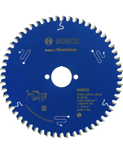 Пильний диск Bosch 180x30x2.6 / 1.6x56T Expert for Aluminium