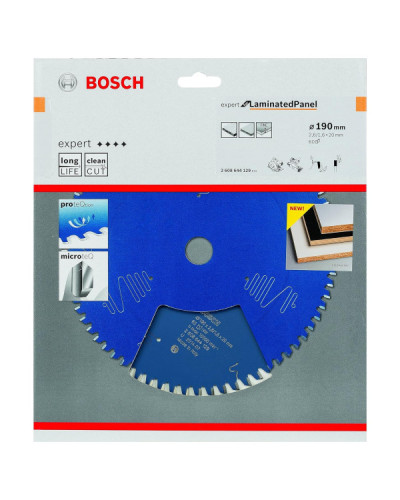 Пильний диск Bosch 190x20x2.6 / 1.6x60T Expert for Laminated Panel  - фото 2