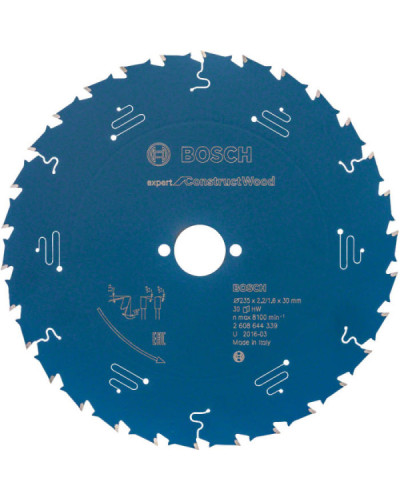 Пильний диск Bosch Expert for Construct Wood 235x30x2.2 / 1.6x30 T