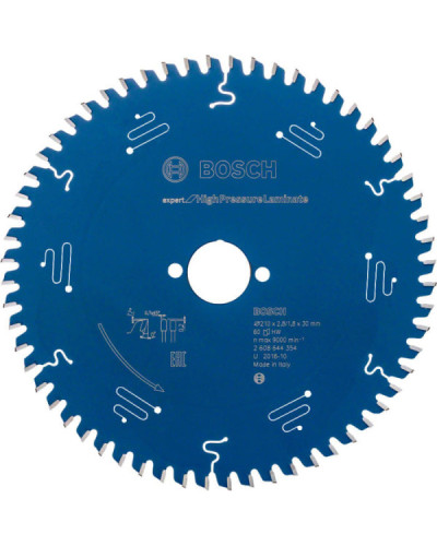 Пильний диск Bosch Expert for High Pressure Laminate 210x30x2.8 / 1.8x60 T