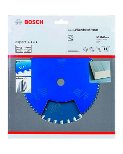Пильний диск Bosch 160x20x2 / 1.6x30 TExpert for Sandwich Panel  - фото 2