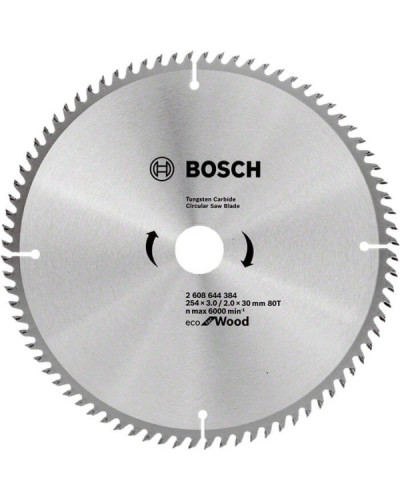 Пильний диск Bosch 254x30-80T ECO WO