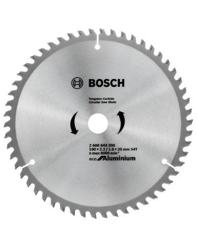 Пильний диск Bosch 190x20 / 16-54T ECO ALU / Multi