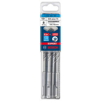 10 Бурів Bosch SDS Plus-7X д / арм.бетона 8x100x165мм EXPERT