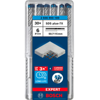 30 Бурів SDS Plus-7X д / арм.бетона 6x50x115мм EXPERT Bosch