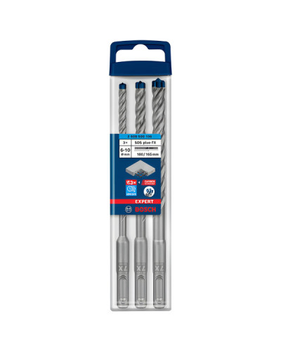 3 Бури SDS Plus-7X д / арм.бетона 6/8/10мм, НАБІР EXPERT Bosch  - фото 2
