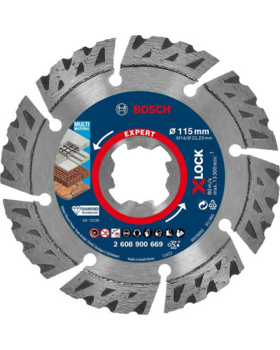 Алмазний диск X-LOCK Multi Material 115 x 22,23 x 2,4 x 12 mm