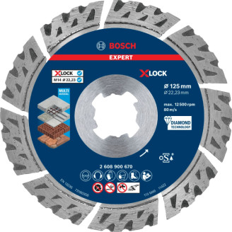 Алмазный диск X-LOCK Multi Material 125 x 22,23 x 2,4 x 12 mm
